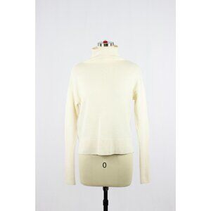 Aritzia WILFRED Cyprie Oak Ivory Merino Wool Mock Neck Sweater, Size XS